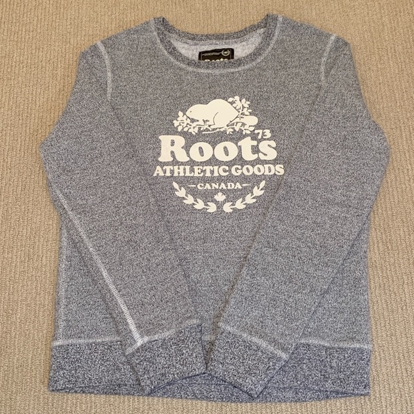 Roots Tops - ROOTS Crewneck Salt and Pepper Sweatshirt - Size S